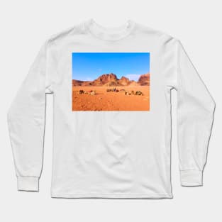 Camels in Desert Long Sleeve T-Shirt